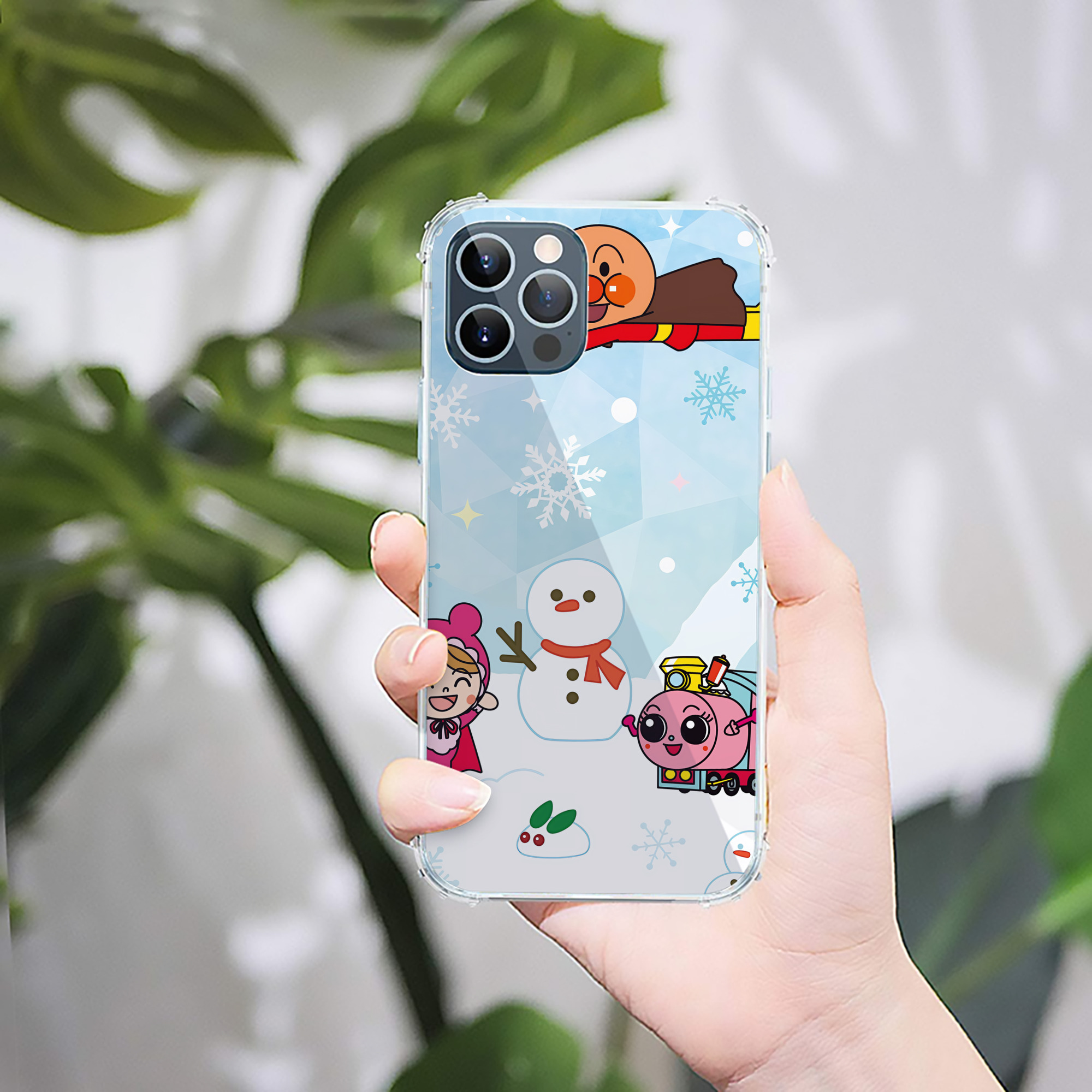 （画像用） アンパンマン Anpanman 【iPhone 12シリーズ対応】透明スマホケース（クリアソフトケース）